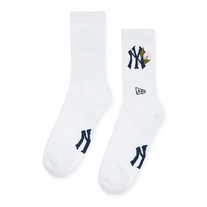 New Era New York Yankees MLB Icon Crew Socks blanc 86229 1