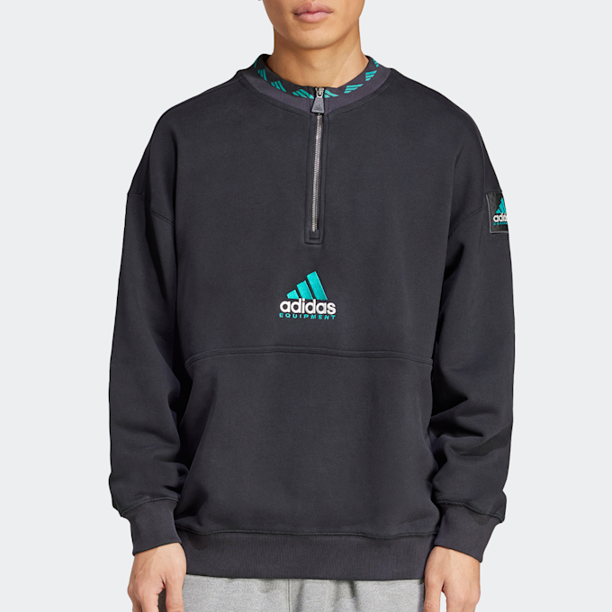 adidas Originals EQT Fleece Halfzip Sweatshirt noir 88743 2