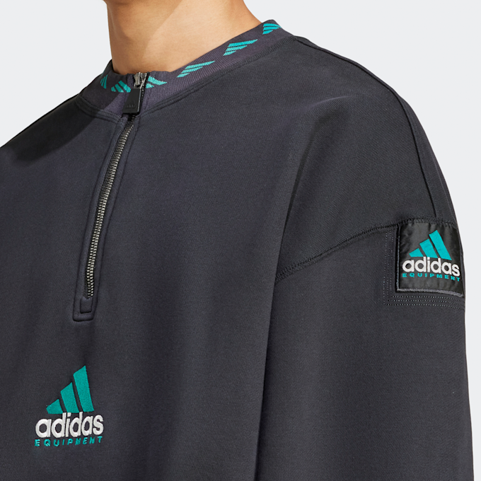 adidas Originals EQT Fleece Halfzip Sweatshirt noir 88743 4