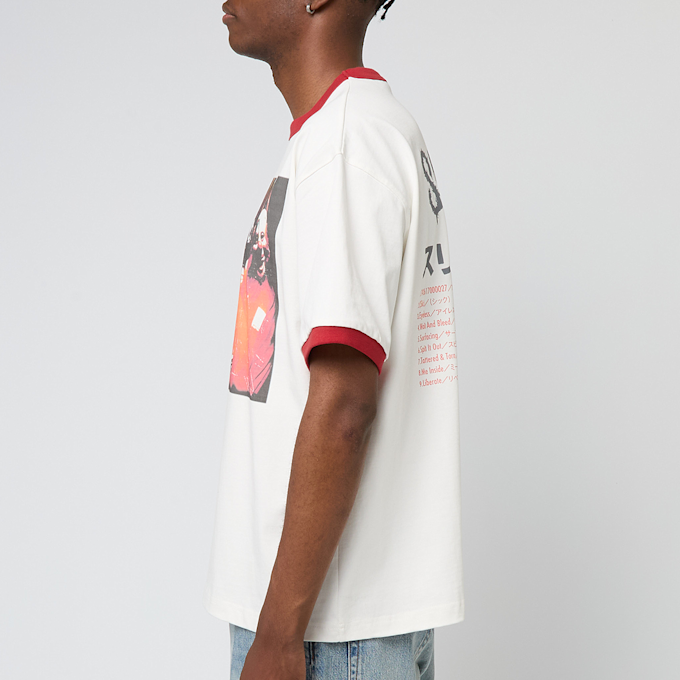 Pleasures x Slipknot Self Titled Ringer Shirt white 90615 3