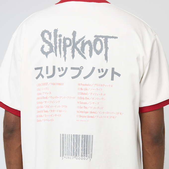 Pleasures x Slipknot Self Titled Ringer Shirt white 90615 6