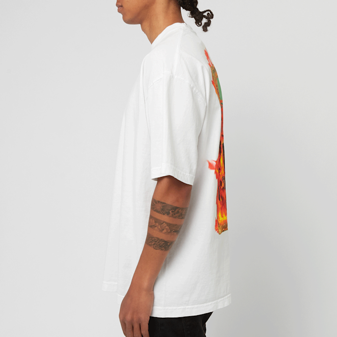 Pleasures Burn Again T-Shirt blanc 90963 3