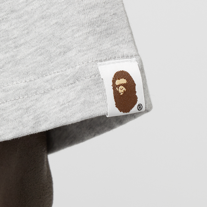 A Bathing Ape Chain Stitch College Relaxed Fit Tee gris 88762 6