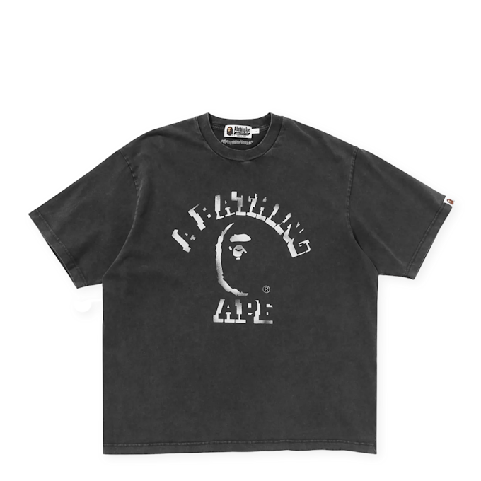 A Bathing Ape Garment Dye Spray Print College Relaxed Fit Tee grau 86323 1