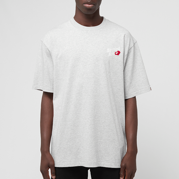 A Bathing Ape Logo Relaxed Fit Tee gris 90444 2