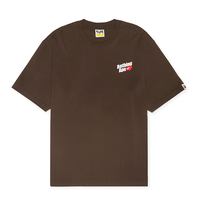 A Bathing Ape Logo Relaxed Fit Tee brun 89865 1