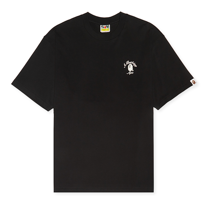 A Bathing Ape One Point College Relaxed Fit Tee noir 87767 1