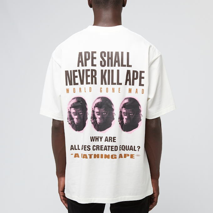 A Bathing Ape Slogan Relaxed Fit Tee beige 86325 4