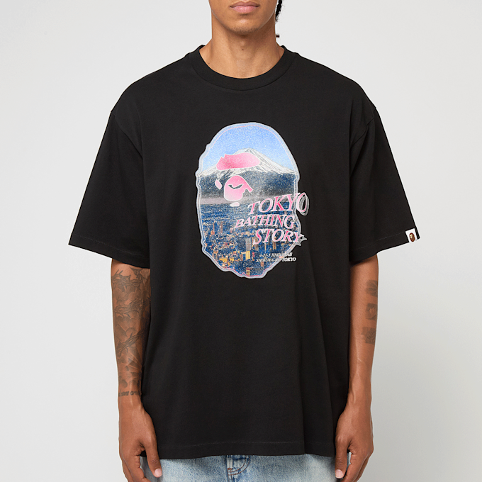 A Bathing Ape Cityscape Ape Head Relaxed Fit Tee noir 88764 2