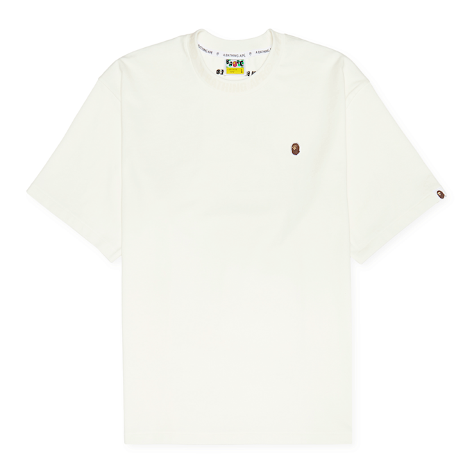 A Bathing Ape&nbsp; One Point Relaxed Fit Tee beige 89868 1