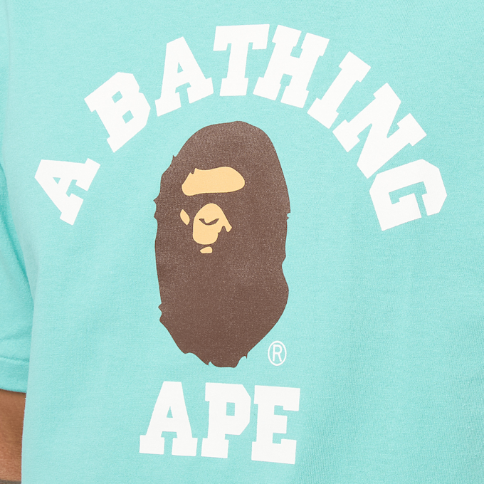A Bathing Ape College Tee blue blau 86328 5