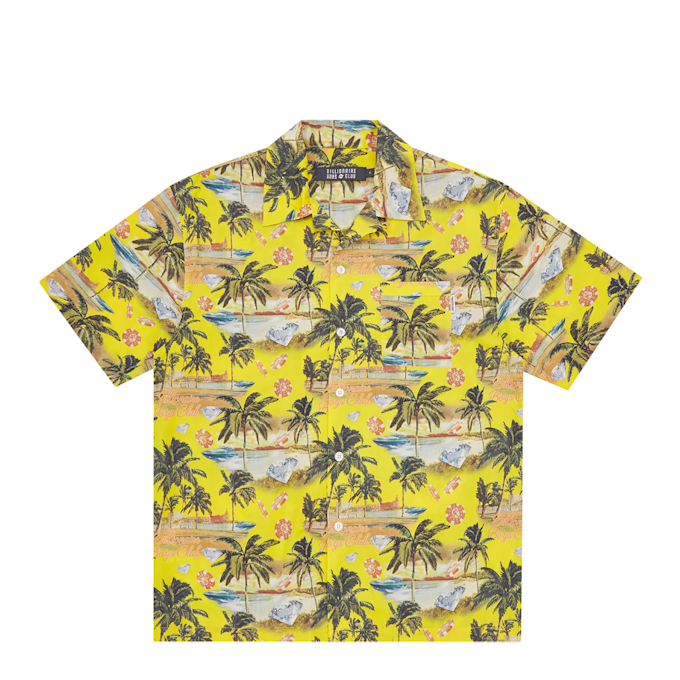 Billionaire Boys Club Resort Camp Collar Shirt jaune 86305 1