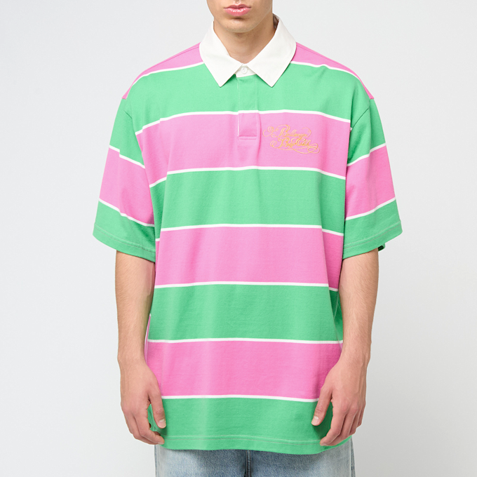 Billionaire Boys Club Astro S/S Striped Rugby Top lichtroze 87788 2