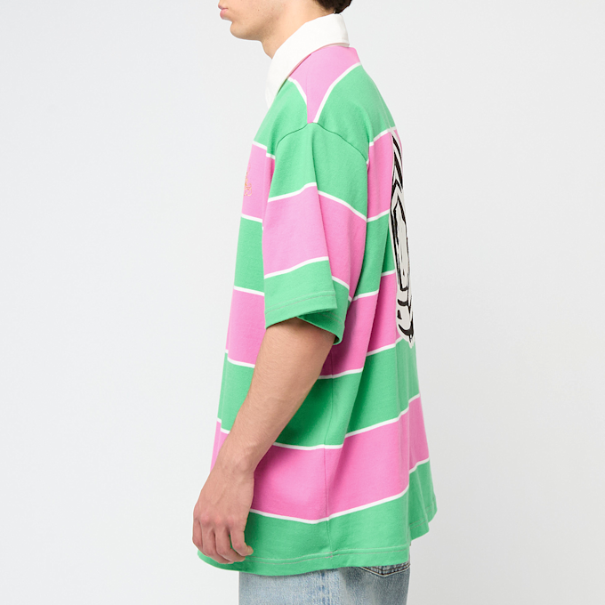 Billionaire Boys Club Astro S/S Striped Rugby Top rosa 87788 3
