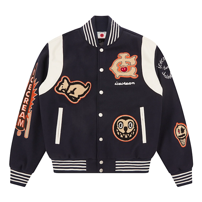 ICECREAM Collegiate Patch Varsity Jacket blue 87793 1