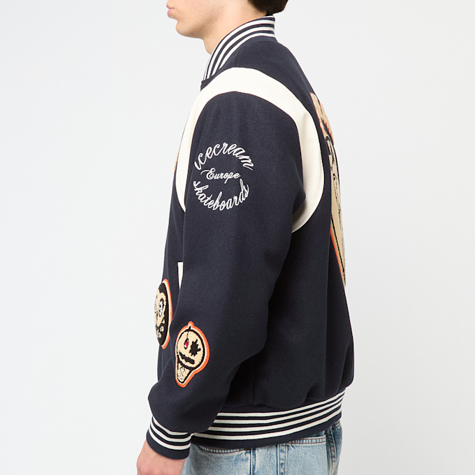 ICECREAM Collegiate Patch Varsity Jacket blue 87793 3