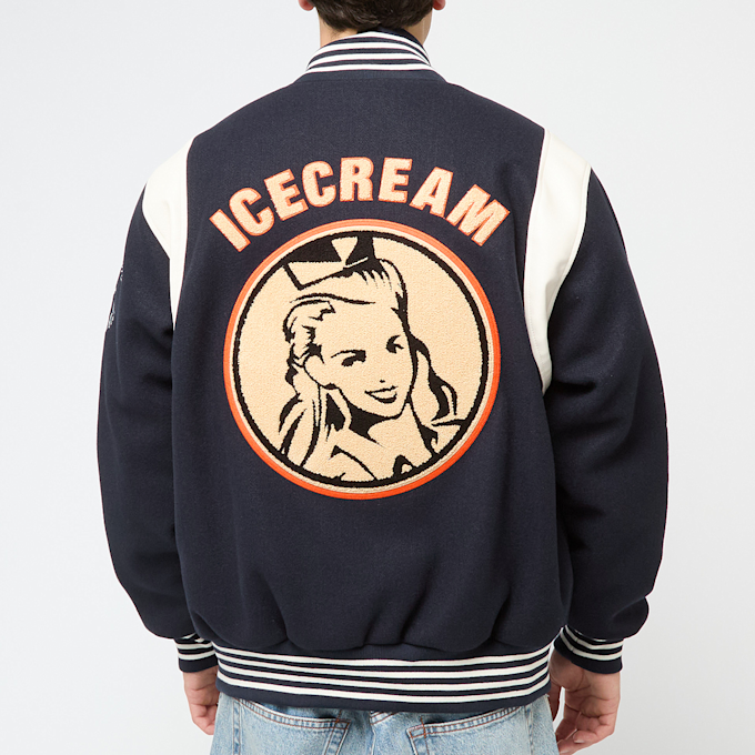 ICECREAM Collegiate Patch Varsity Jacket bleu 87793 4