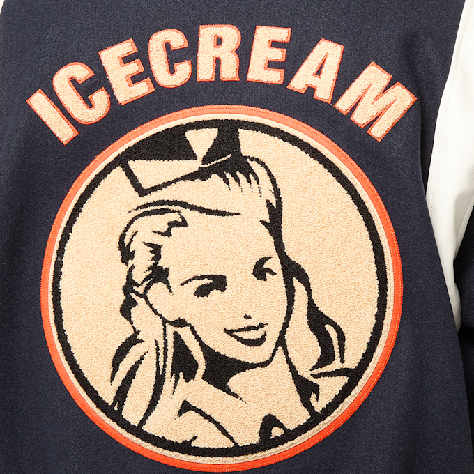 ICECREAM Collegiate Patch Varsity Jacket blue 87793 6