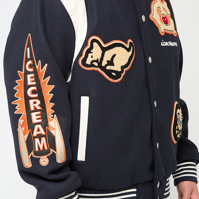 ICECREAM Collegiate Patch Varsity Jacket blue 87793 8