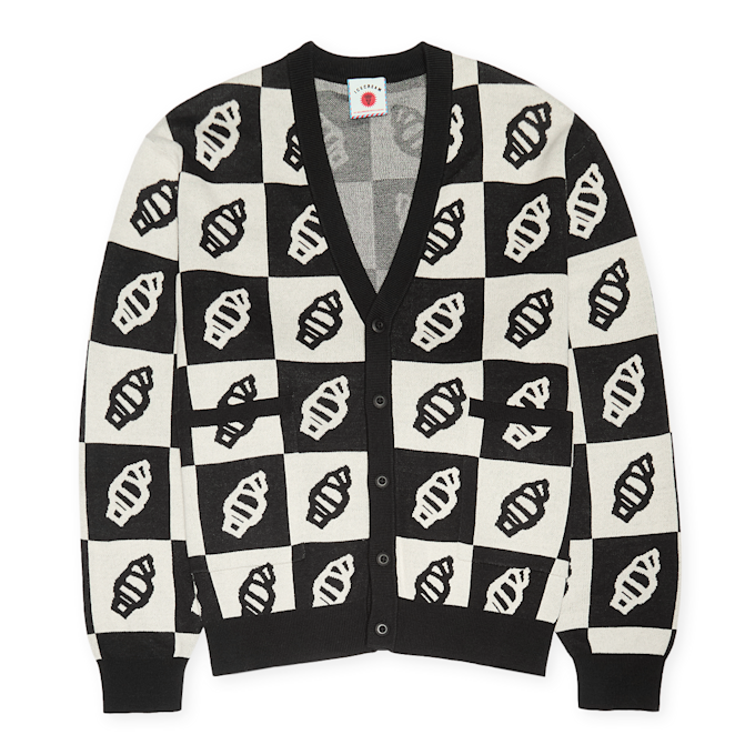 ICECREAM Checkerboard Cardigan schwarz 90176 1