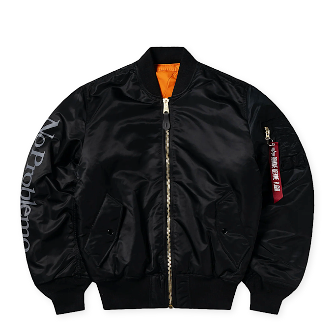 No Problemo&nbsp; x Alpha Industries No War MA-1 Jacket noir 88551 1