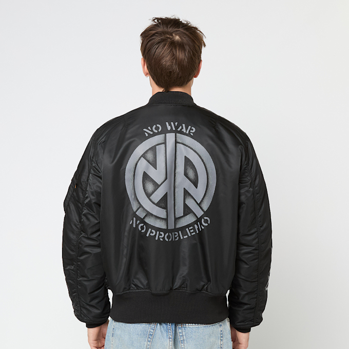 No Problemo&nbsp; x Alpha Industries No War MA-1 Jacket noir 88551 4