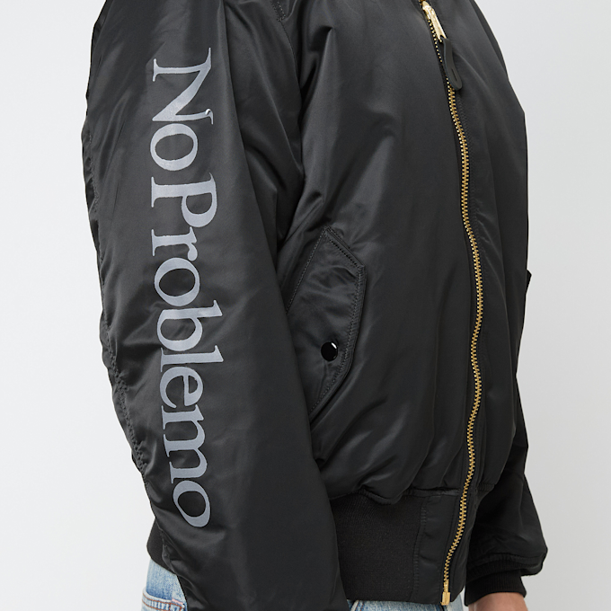 No Problemo&nbsp; x Alpha Industries No War MA-1 Jacket noir 88551 7