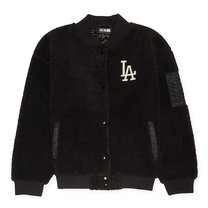 New Era MLB Los Angeles Dodgers OS Sherpa Bomber Jacket schwarz 86619 1