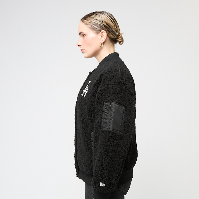 New Era MLB Los Angeles Dodgers OS Sherpa Bomber Jacket schwarz 86619 3