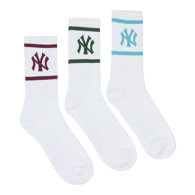 New Era MLB Crew Socks 3PK New York Yankees wit 87956 2