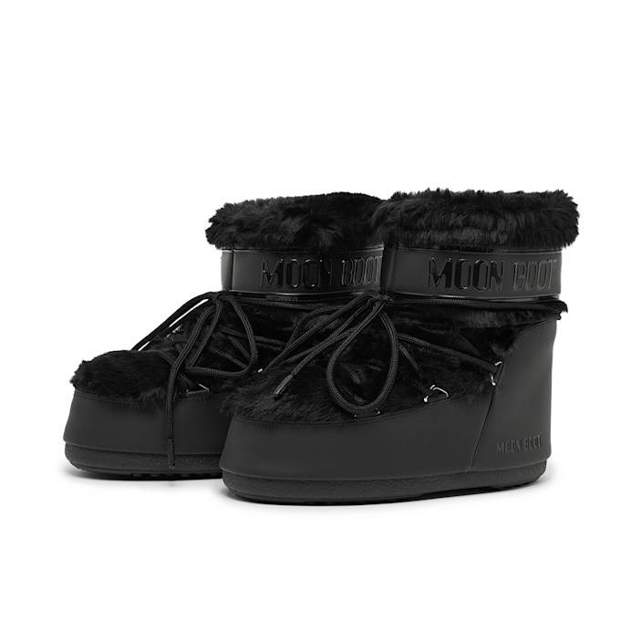 Moon Boot Wmns Icon Low Faux Fur noir 90226 1