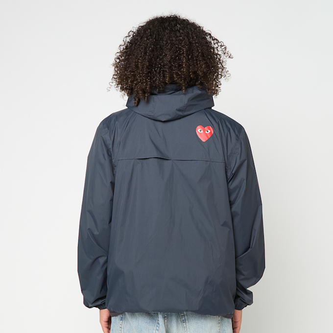 Comme des Garcons Play K-Way Full Zip Jacket Red Emblem bleu 87986 4