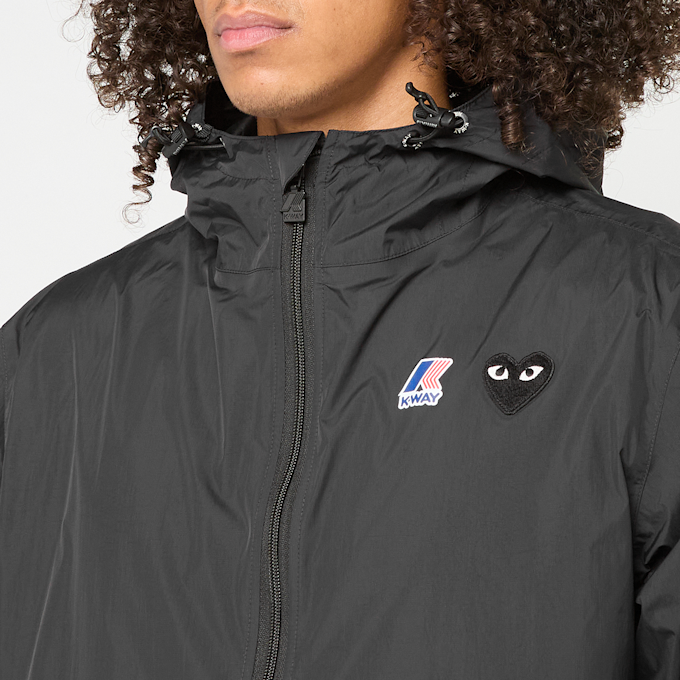 Comme des Garcons Play K-Way Full Zip Jacket Black Emblem schwarz 88890 5