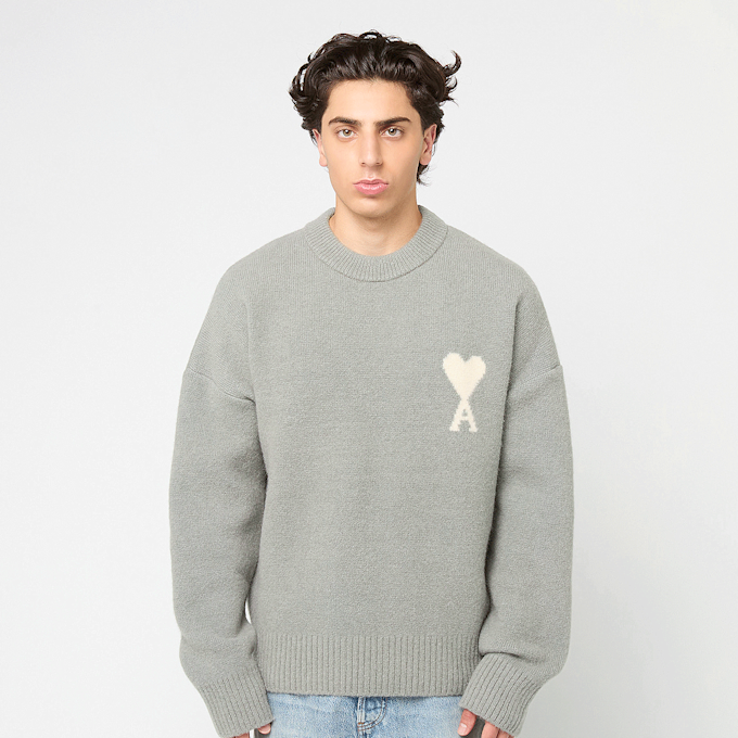 AMI PARIS Knit Sweater ADC grey 87991 2