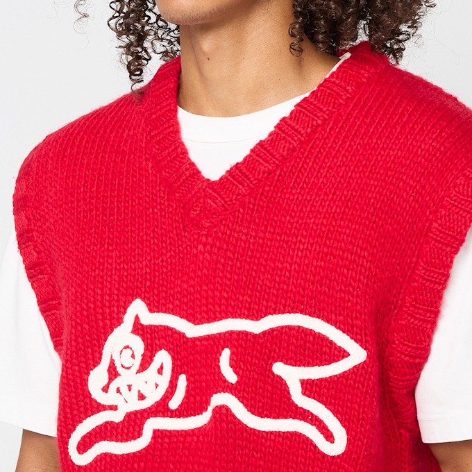 ICECREAM Running Dog Knit Vest rouge 89323 5