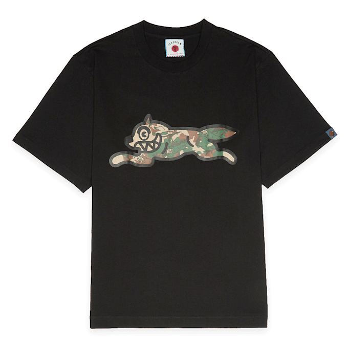 ICECREAM&nbsp; Woodland Camo Running Dog T-Shirt noir 91439 1