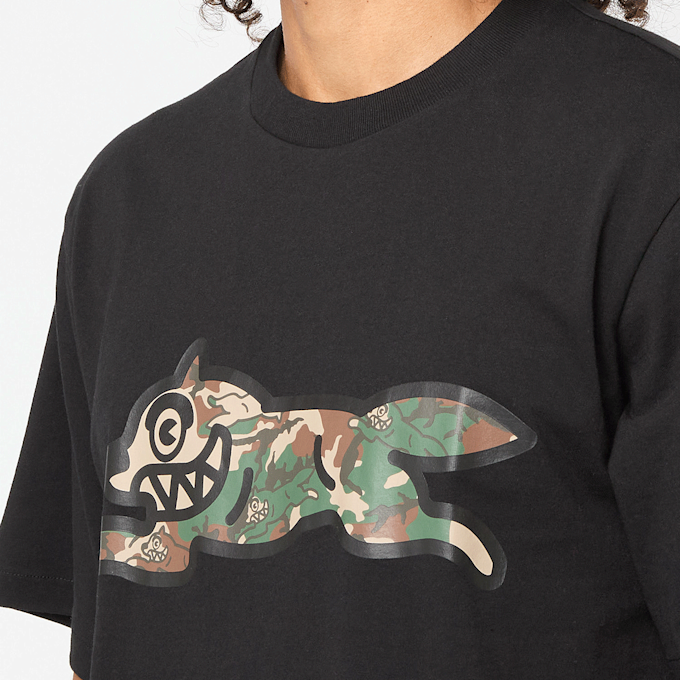 ICECREAM Woodland Camo Running Dog T-Shirt zwart 91439 5