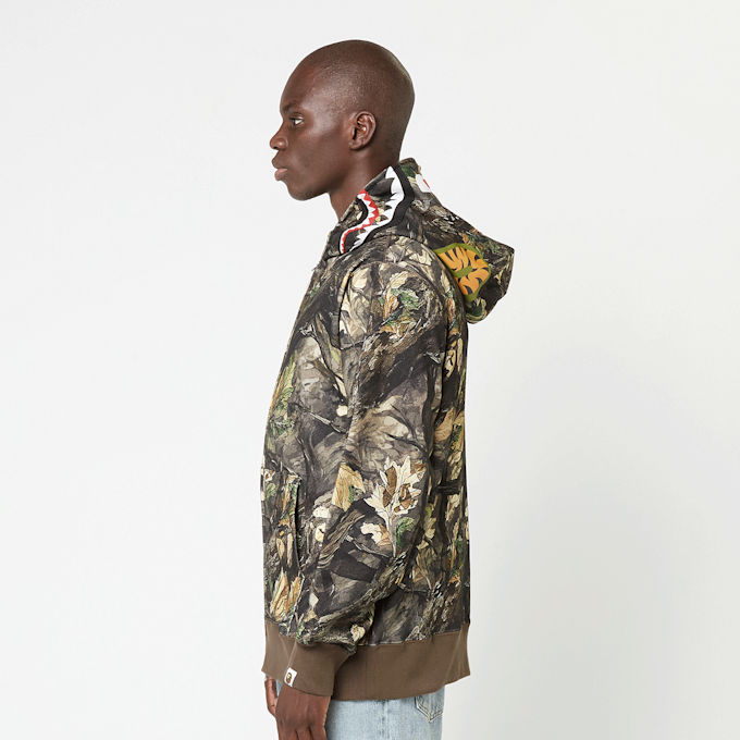 A Bathing Ape&nbsp; Tree Edge Camo Shark Relaxed Fit Full Zip Hoodie M camouflage 86004 3