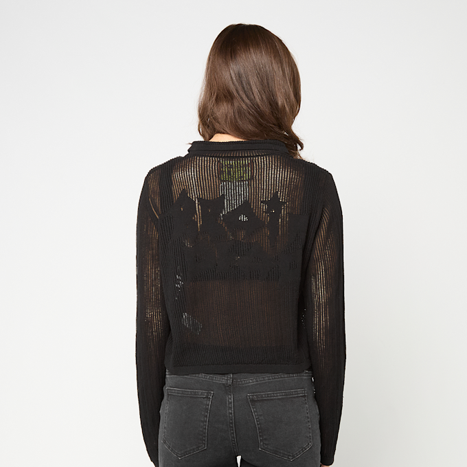 Brain Dead Mesh Knit Spiral Cardigan zwart 90598 4