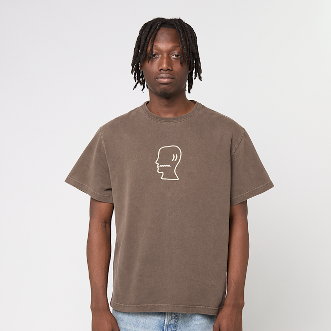 Brain Dead Heavyweight 3D Embroidery Logohead T-Shirt bruin 91452 2