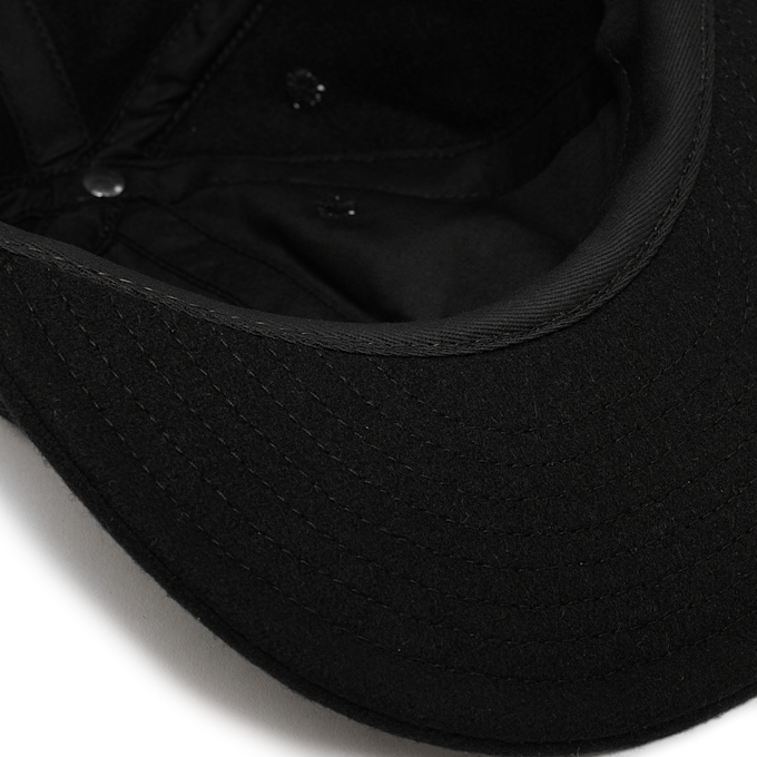 Brain Dead Flannel Logohead 6 Panel Hat zwart 86011 3