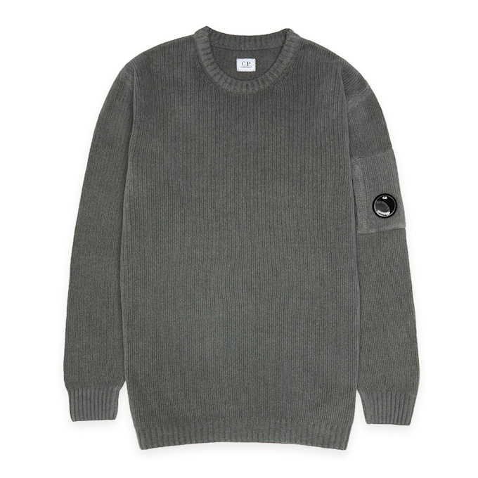 C. P. Company Knitwear Crew Neck In Chenille Cotton grijs 87560 1