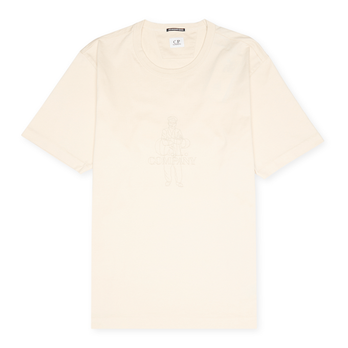 C. P. Company T-Shirt In Mercerized Jersey 30/2 Twisted beige 91458 1
