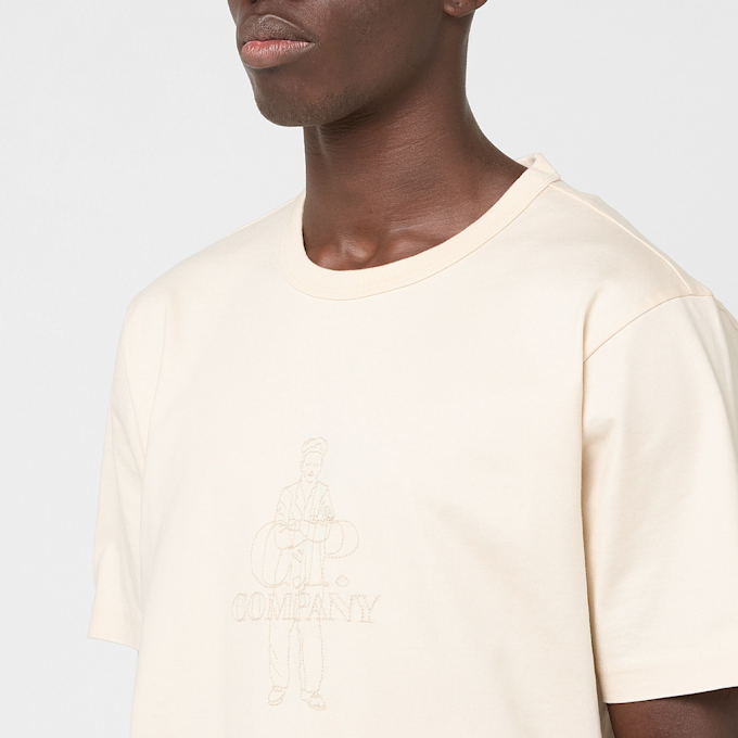 C. P. Company T-Shirt In Mercerized Jersey 30/2 Twisted beige 91458 5