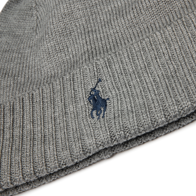 Polo Ralph Lauren Merino Wool Beanie grau 91366 3