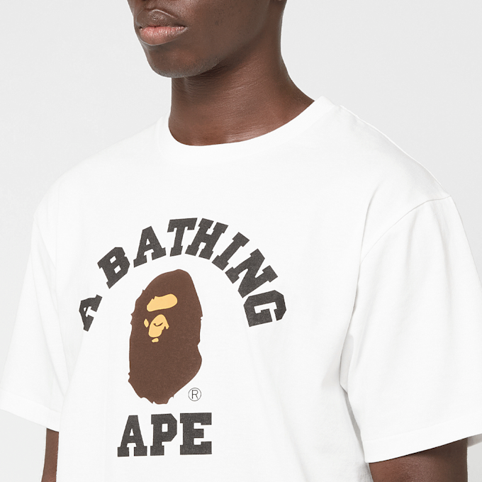 A Bathing Ape College Tee blanc 92411 5