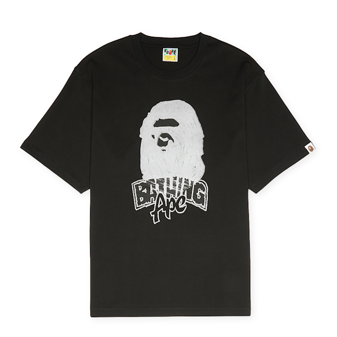 A Bathing Ape Hand Drawn Ape Head Relaxed Fit Tee M noir 92419 1