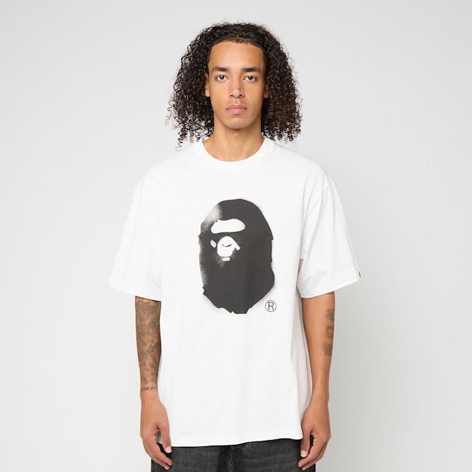 A Bathing Ape&nbsp; Spray Print Ape Head Relaxed Fit Tee #2 M blanc 92420 2