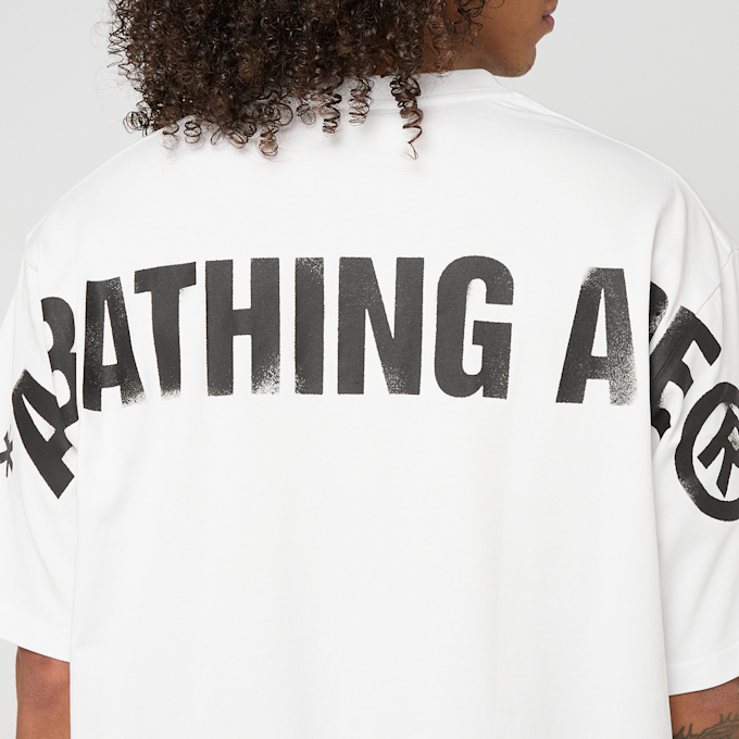 A Bathing Ape&nbsp; Spray Print Ape Head Relaxed Fit Tee #2 M blanc 92420 6