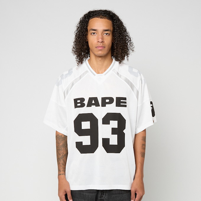 A Bathing Ape Line Camo Jacquard Relaxed Fit Football Jersey M white 92446 2